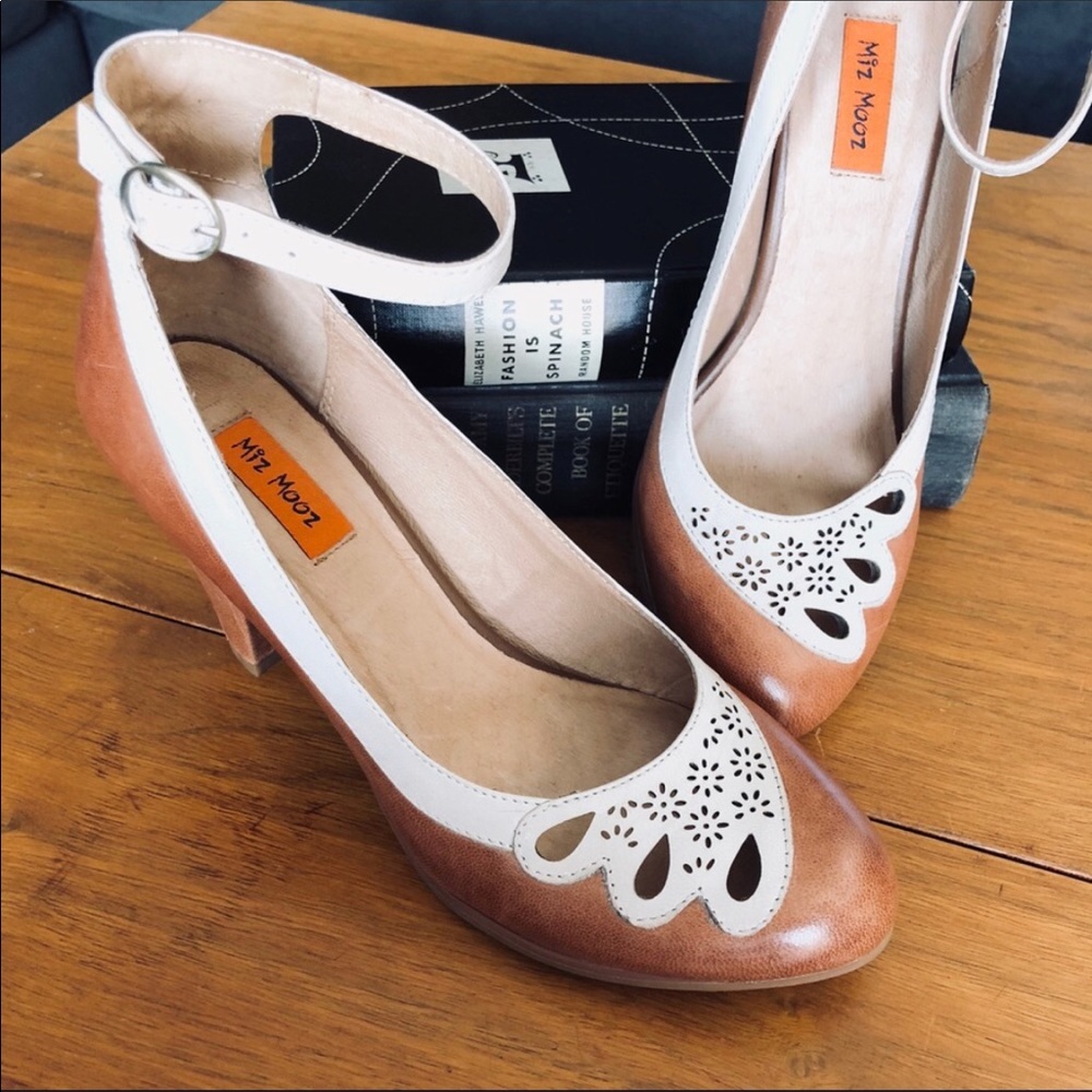 Miz Mooz Callista Ankle Strap Retro Heels